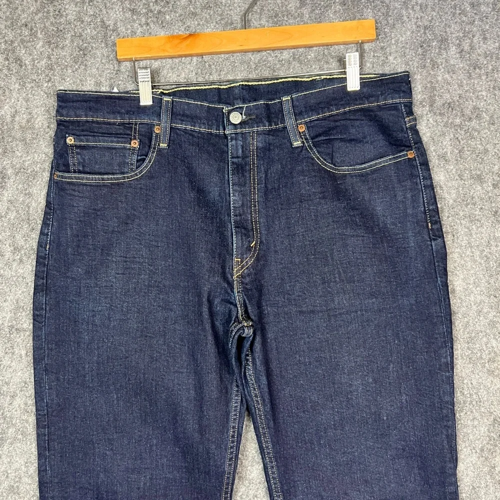 Levi's 514 Straight Leg Dark Blue Denim Jeans Men's Size 38x34 Striaght Fit